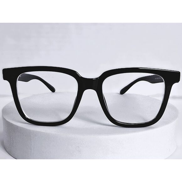 Firmoo Piano Black C1 S574 53-19-149 Full Rim Square Eyeglasses Frames - Picture 2 of 15